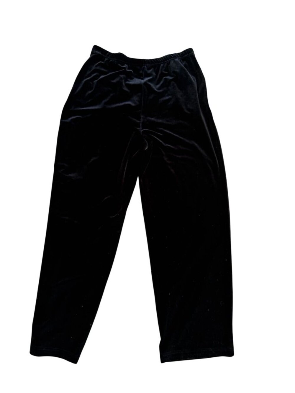 TALBOTS Black Velvet Straight Leg Dress Pants Size Small Petite